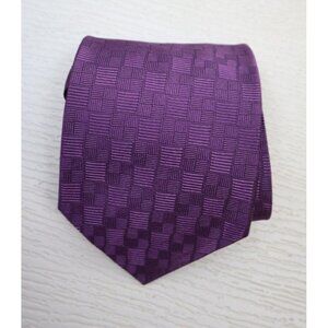 BELLA NOVA - MEN'S 100% SILK TIE - PURPLE